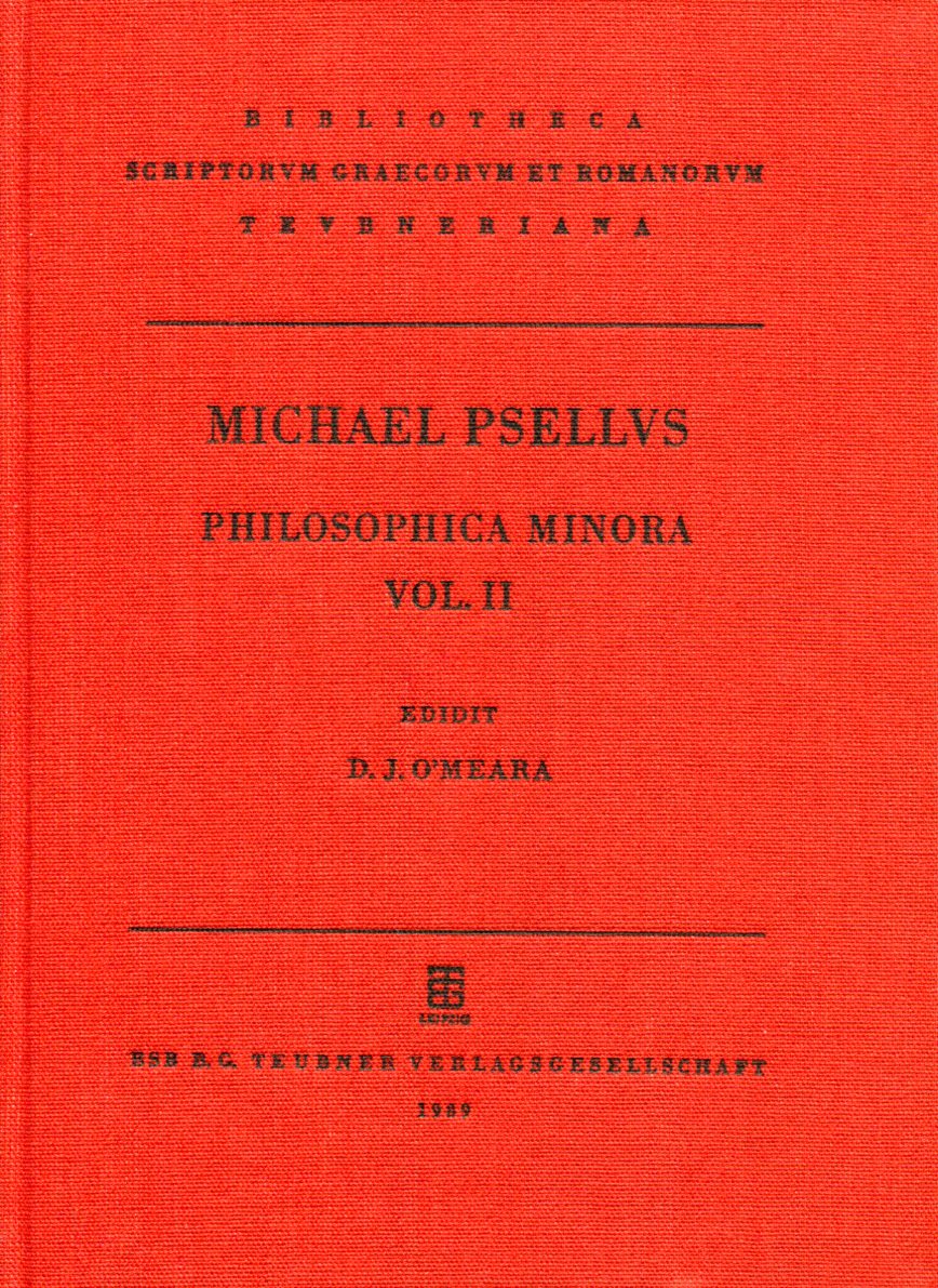 MICHAELIS PSELLI PHILOSOPHICA MINORA VOL. II