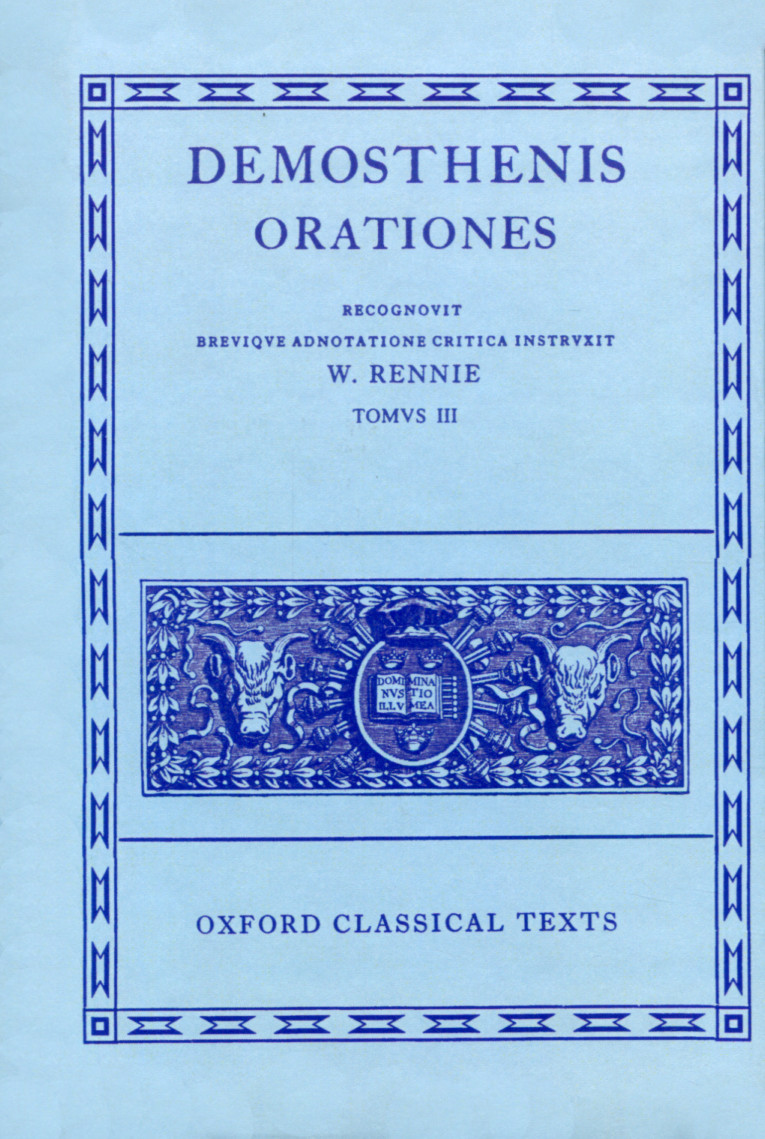DEMOSTHENES ORATIONES: VOL. III