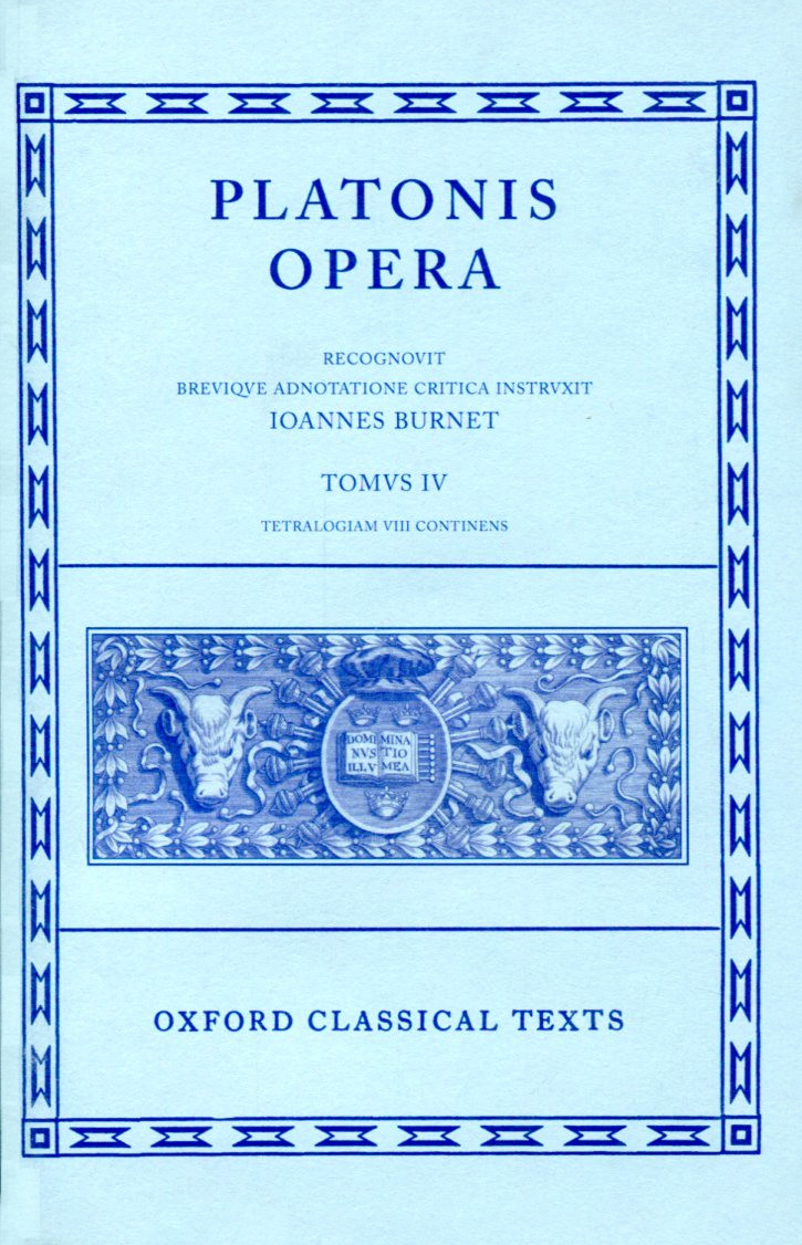 PLATO OPERA VOL. IV (CLITOPHO, RESPUBLICA, TIMAEUS, CRITIAS)