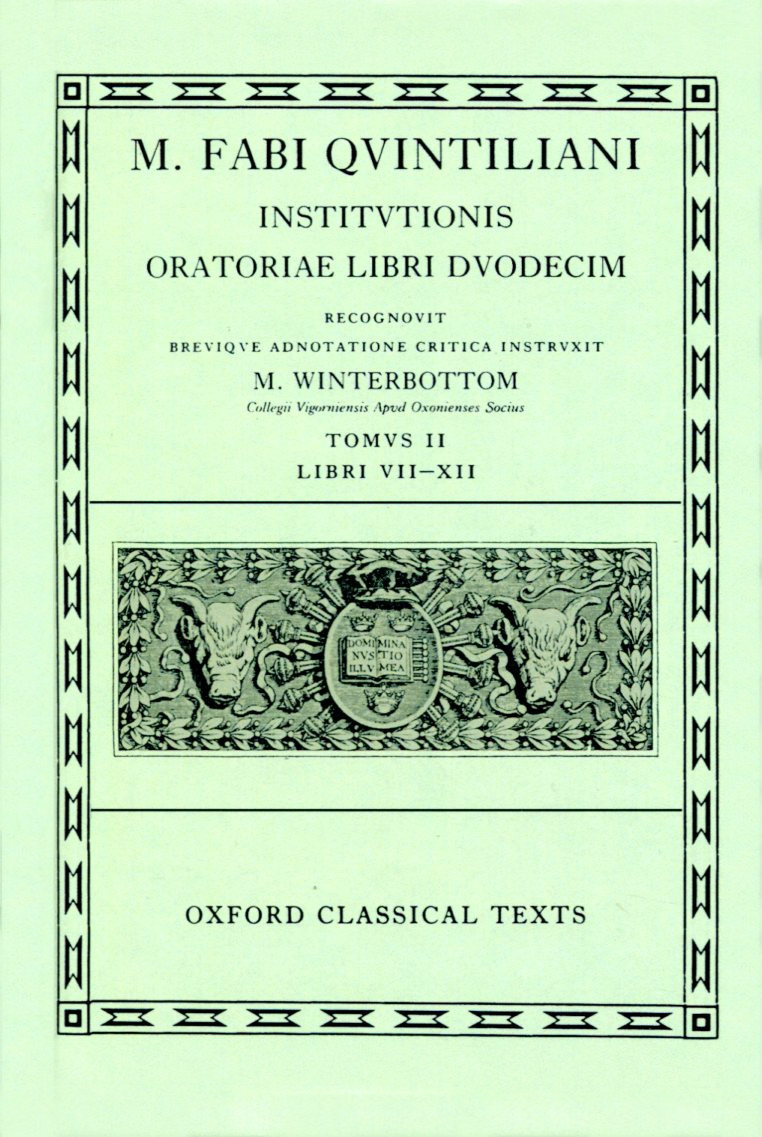 QUINTILIAN INSTITUTIONIS ORATORIAE VOL. II