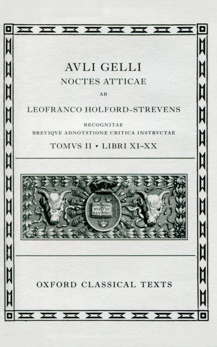 AULUS GELLIUS: ATTIC NIGHTS, BOOKS 11-20 