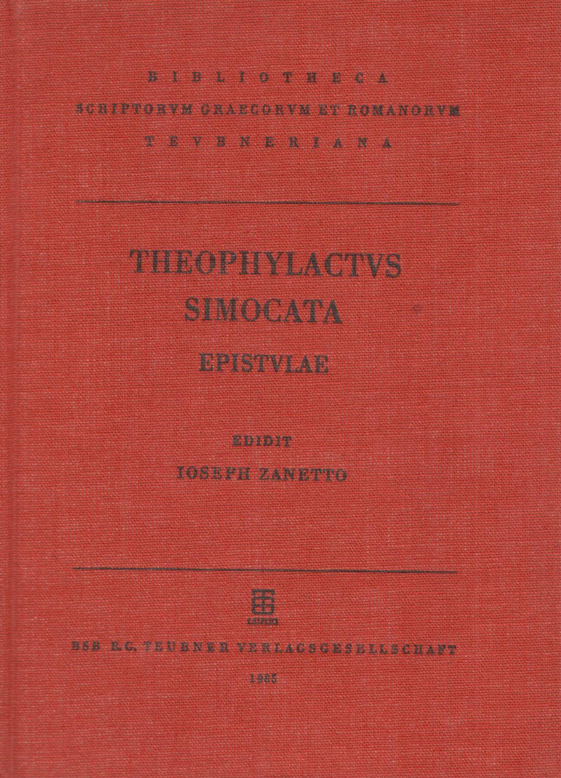 THEOPHYLACTI SIMOCATAE EPISTULAE