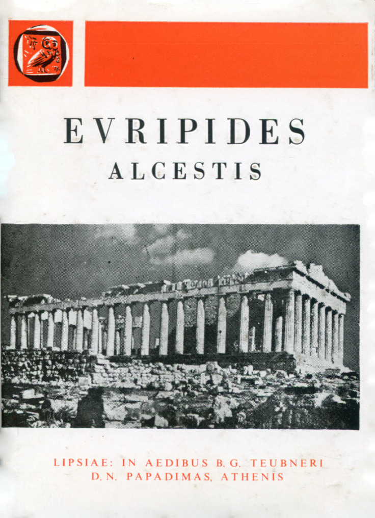 EVRIPIDIS, ALCESTIS (ΕΥΡΙΠΙΔΟΥ, ΑΛΚΗΣΤΙΣ) {ΣΚΛΗΡΟΔΕΤΟ}