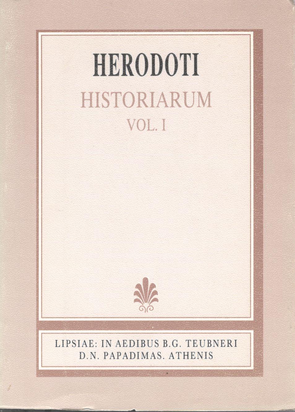 HERODOTI, HISTORIARUM, VOL. I (ΗΡΟΔΟΤΟΥ, ΙΣΤΟΡΙΑΙ, Τ. Α