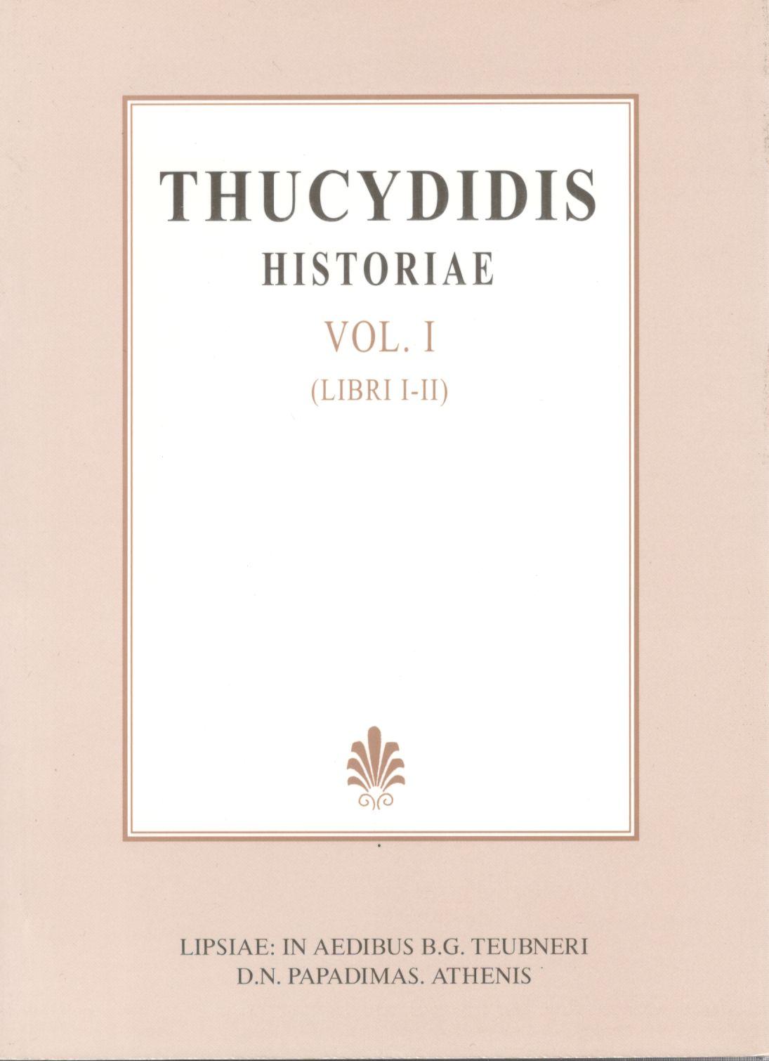 THUCYDIDIS, HISTRIAE, VOL. I, LIBRI I-II (ΘΟΥΚΥΔΙΔΟΥ, ΙΣΤΟΡΙΑΙ, Τ. Α