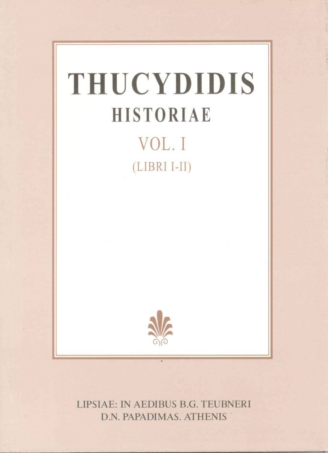THUCYDIDIS, HISTORIAE, VOL. I, LIBRI I-II (ΘΟΥΚΥΔΙΔΟΥ, ΙΣΤΟΡΙΑΙ, Τ. Α