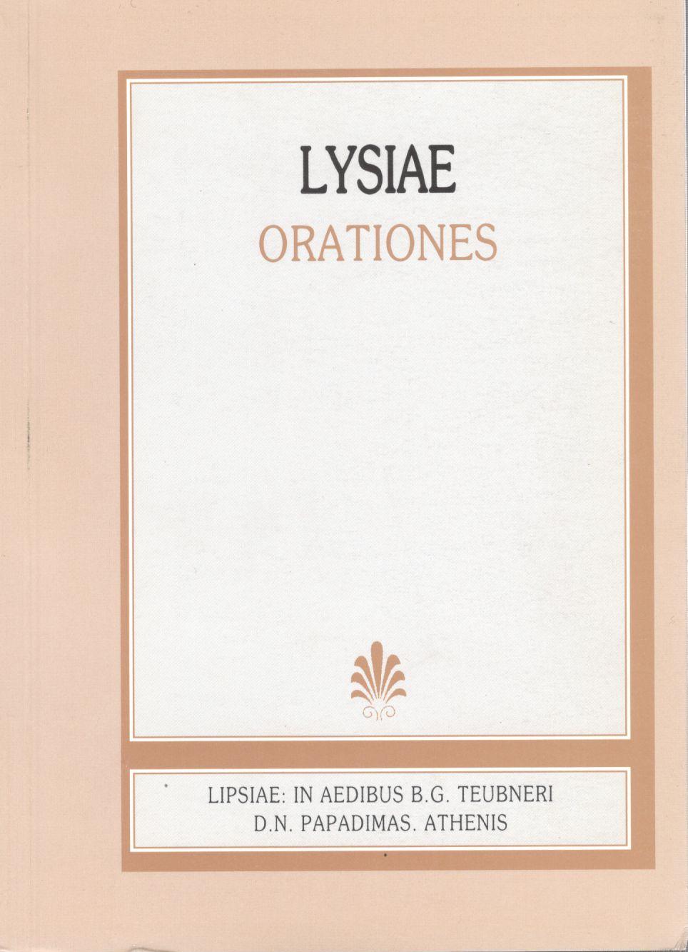 Lysiae, Orationes, [Λυσίου, Λόγοι]