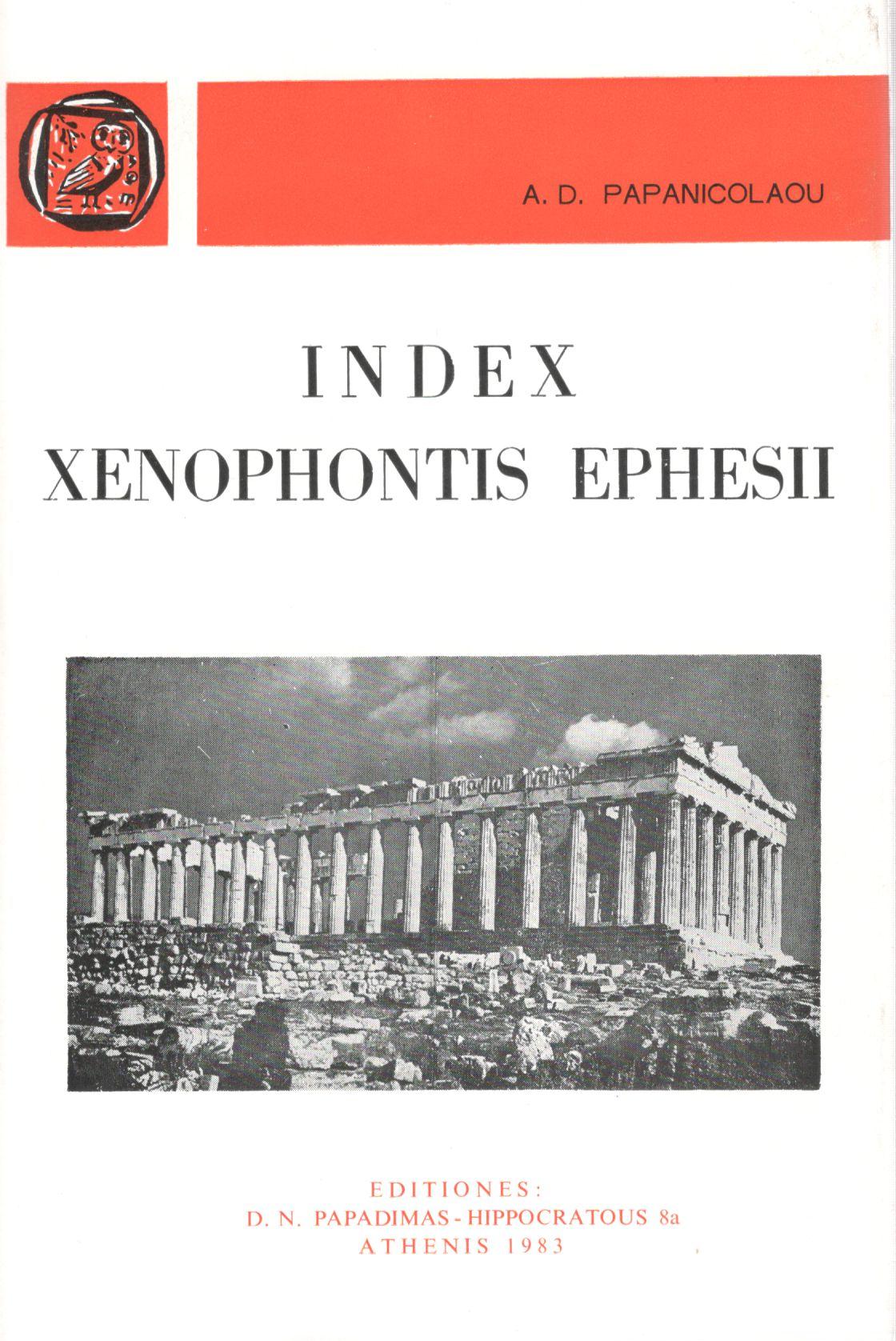 Xenophontis, Ephesii Index, [Ξενοφώντος Εφεσίου, Ευρετήριον λέξεων]