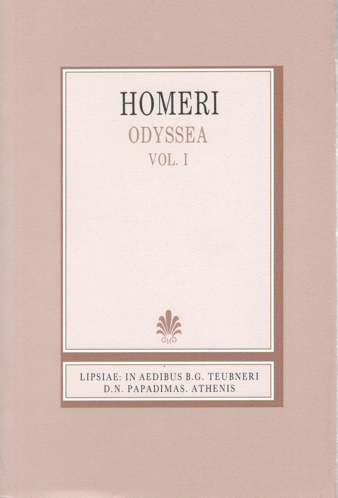 Homeri, Odyssea, Vol. I, [Ομήρου, Οδύσσεια, Ραψωδίαι α-μ, τ. Α