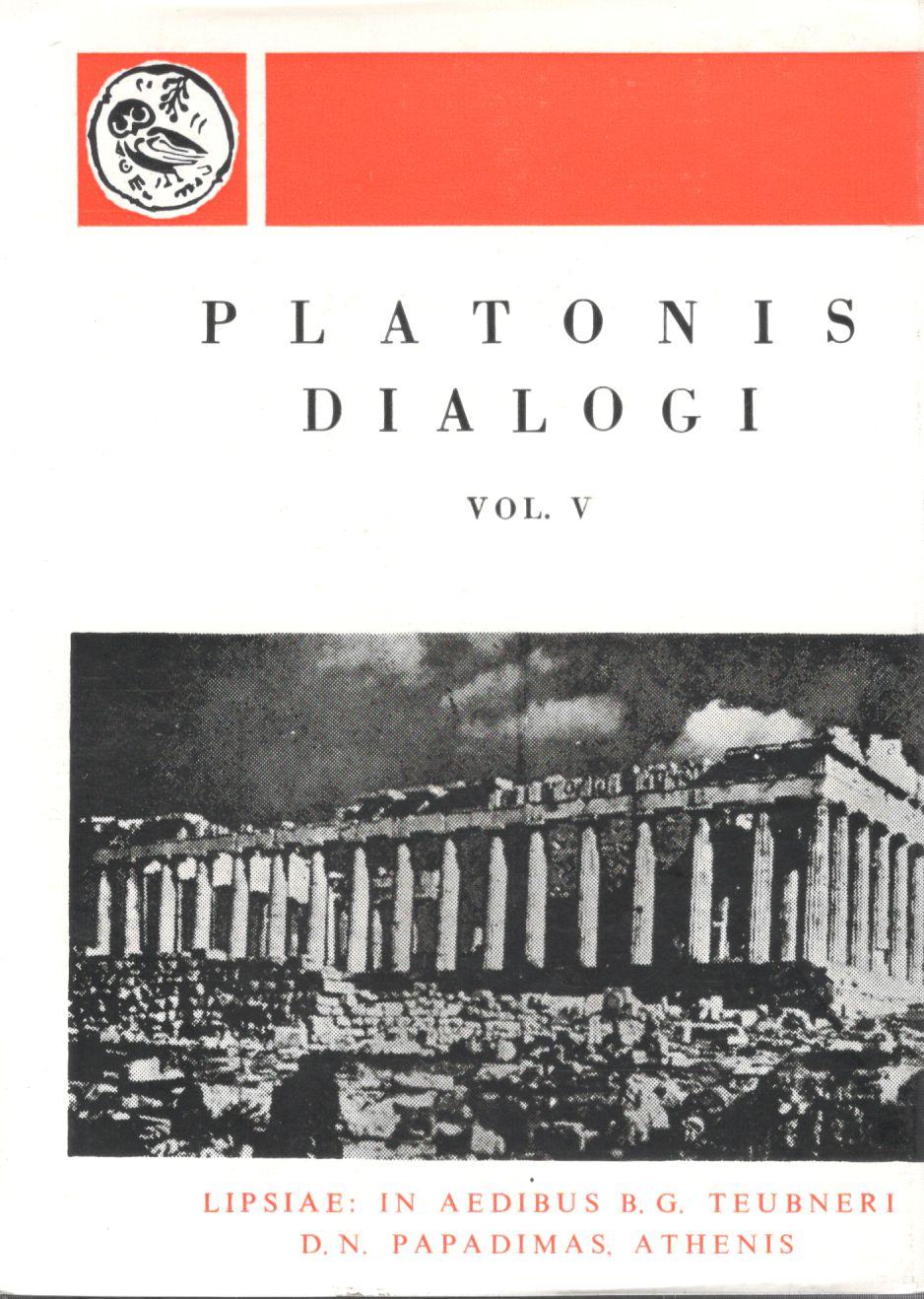 Platonis, Dialogi, Vol. V, [Πλάτωνος, Διάλογοι, τ. Ε