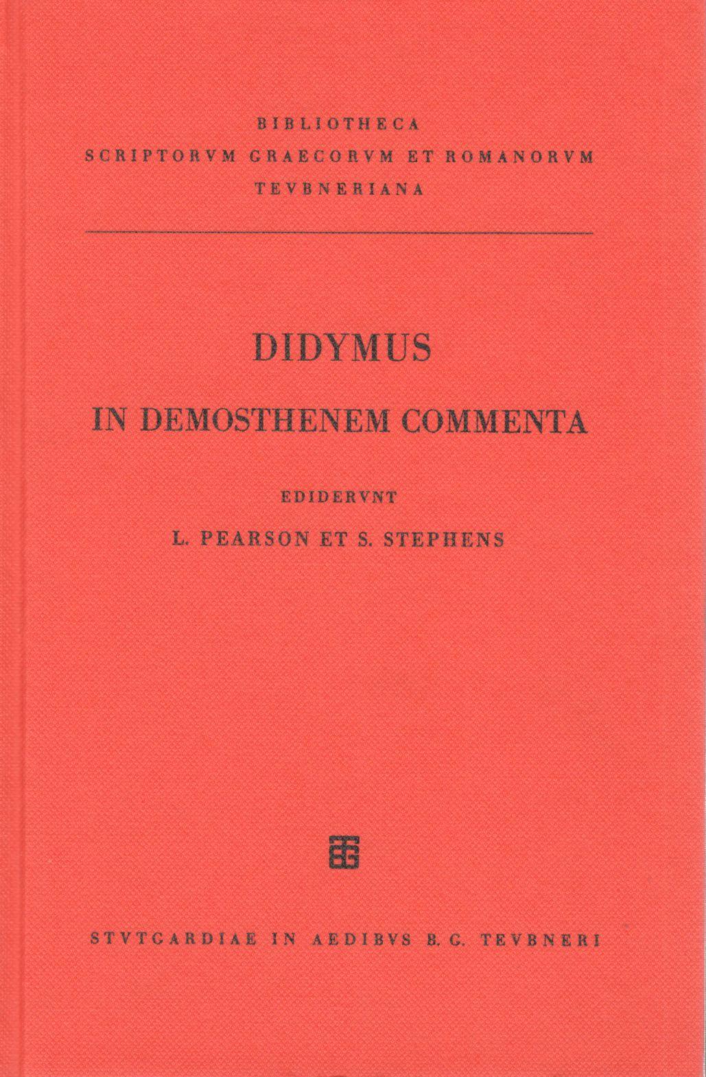 DIDYMI IN DEMOSTHENEM COMMENTA