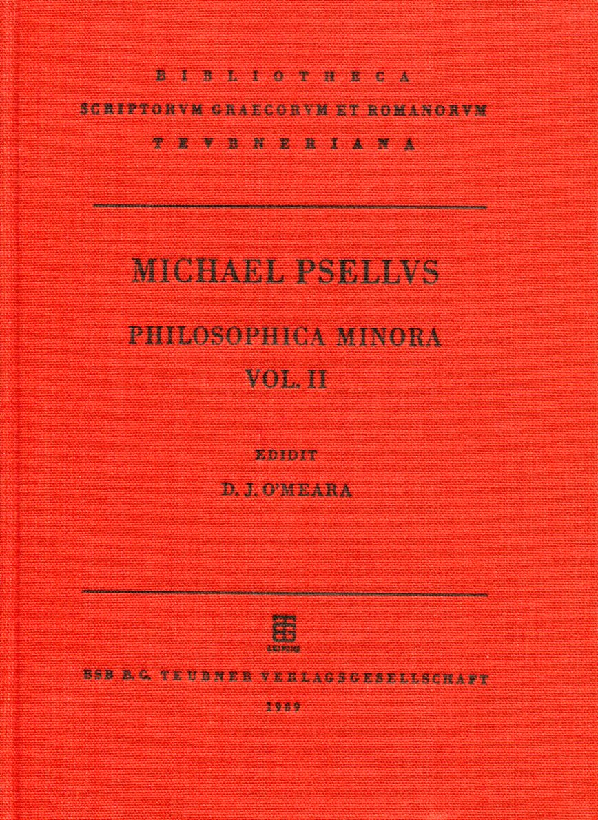 MICHAELIS PSELLI PHILOSOPHICA MINORA VOL. II