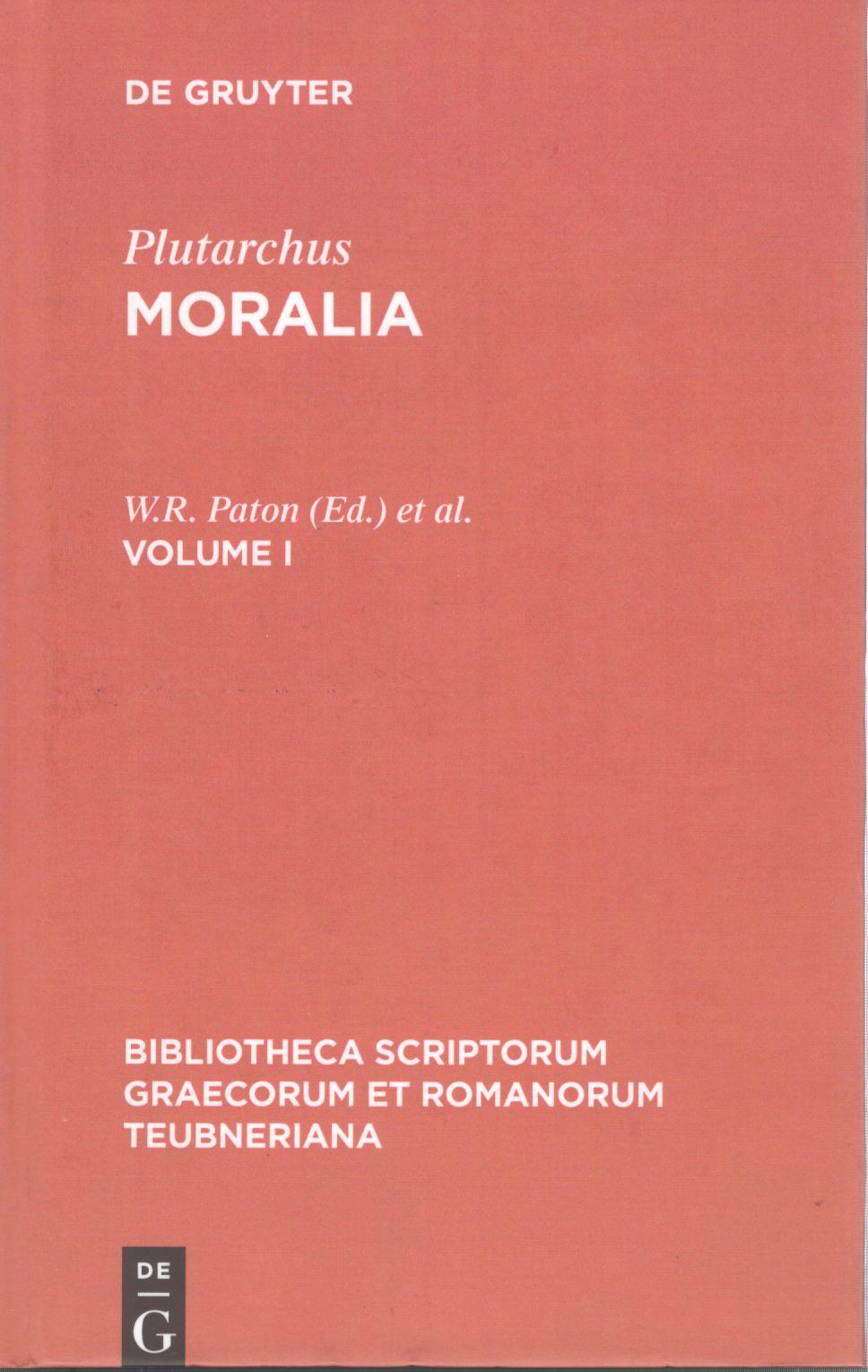 PLUTARCHI MORALIA VOLUME I