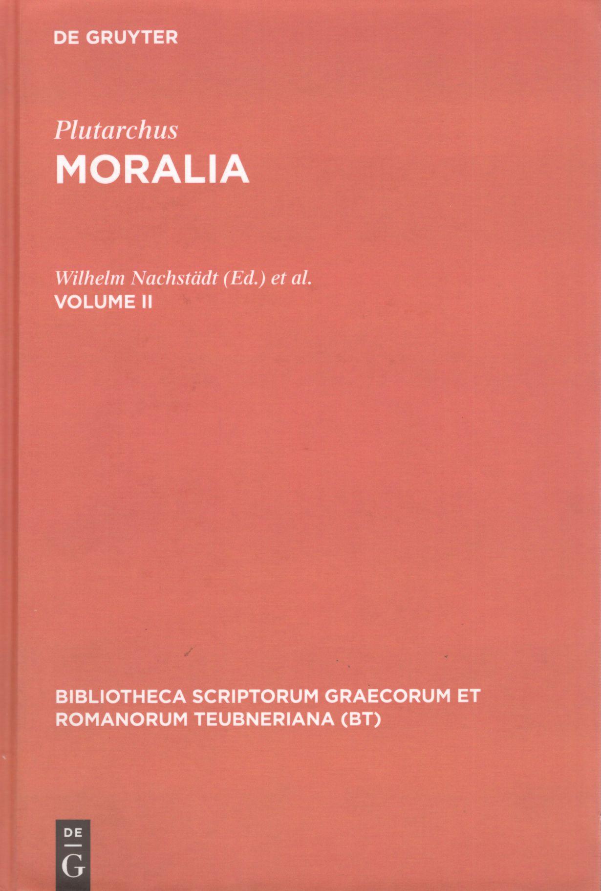 PLUTARCHI MORALIA VOLUME II