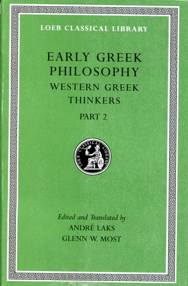 EARLY GREEK PHILOSOPHY, VOLUME V