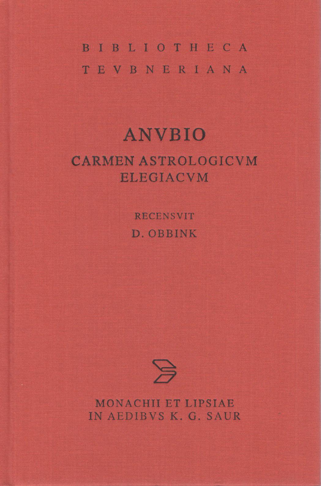 ANUBIO CARMEN ASTROLOGICUM ELEGIACUM