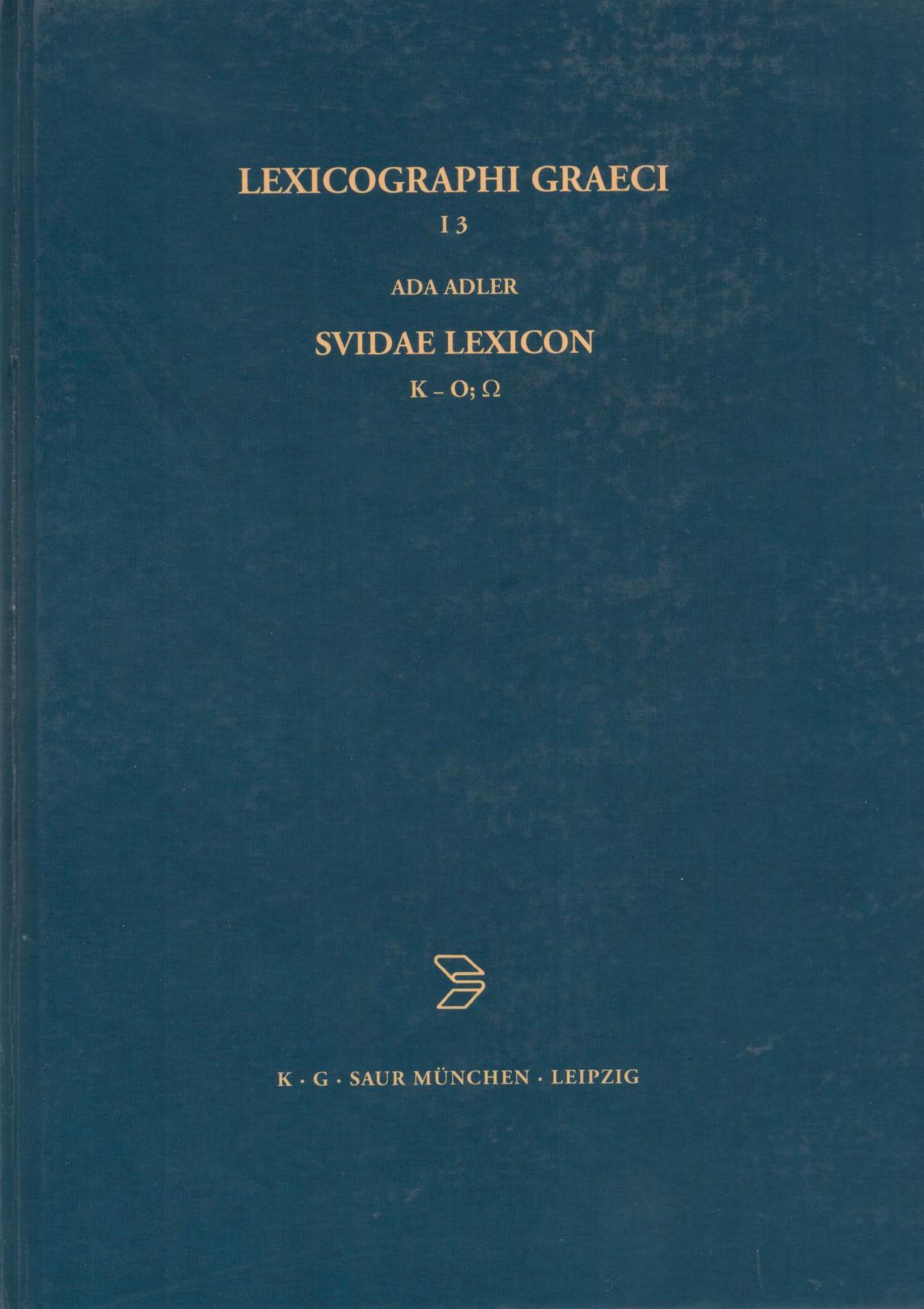 SUIDAE LEXICON Κ - Ο, Ω