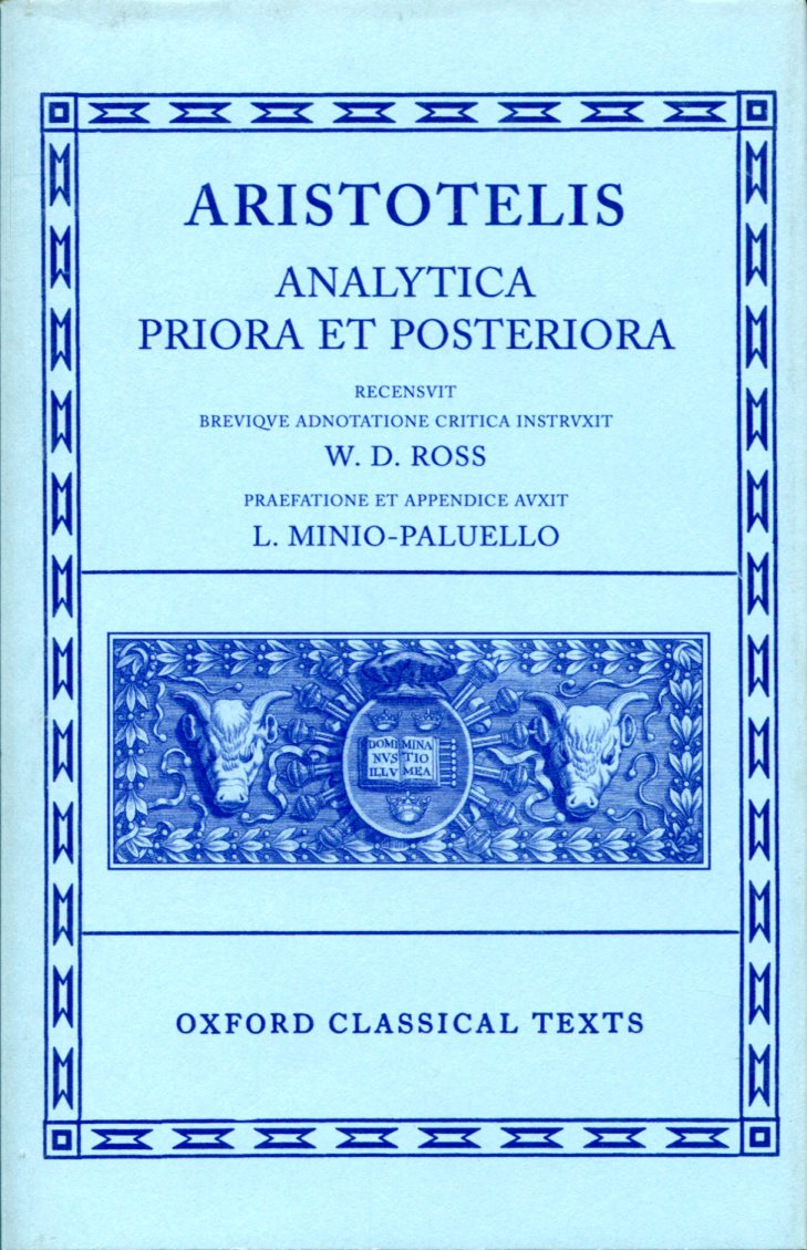 ARISTOTLE ANALYTICA PRIORA ET POSTERIORA