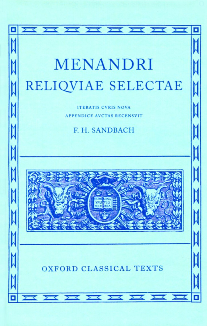 MENANDER RELIQUIAE SELECTAE