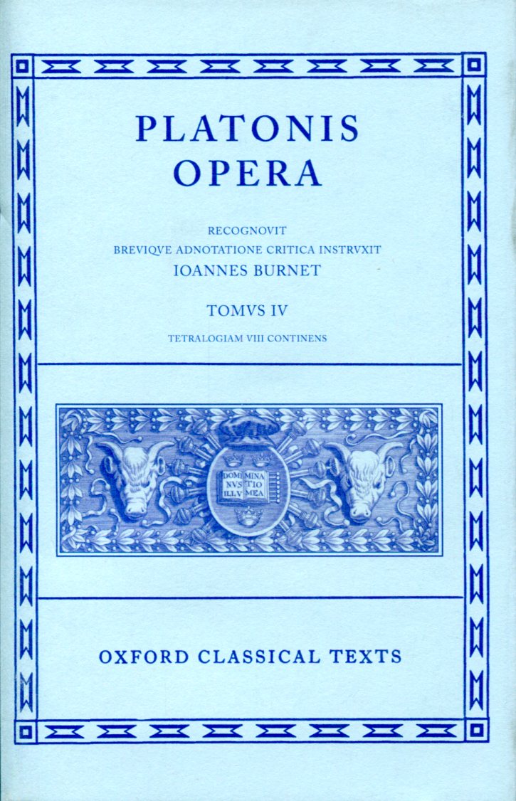 PLATO OPERA VOL. IV (CLITOPHO, RESPUBLICA, TIMAEUS, CRITIAS)