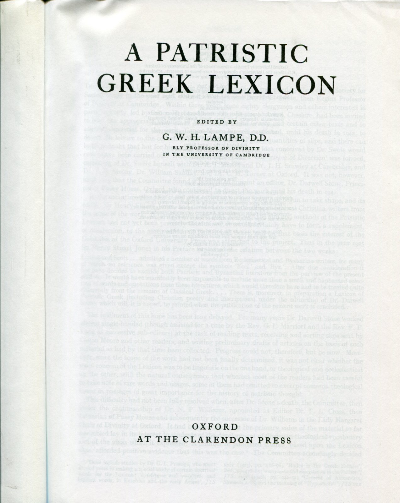 A PATRISTIC GREEK LEXICON
