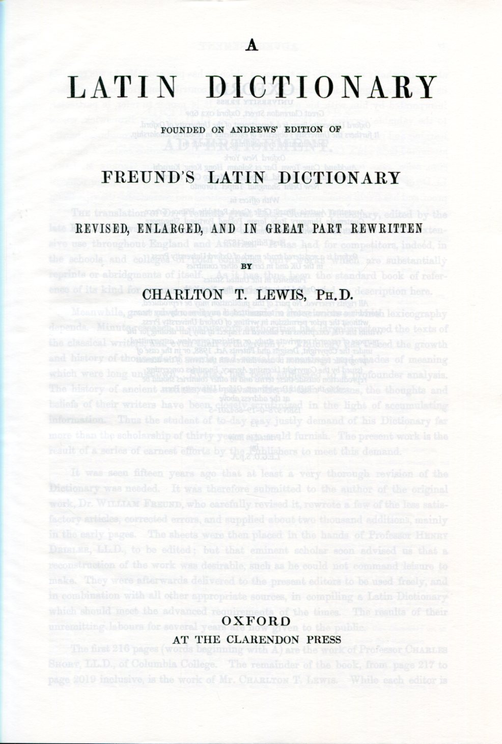 A LATIN DICTIONARY