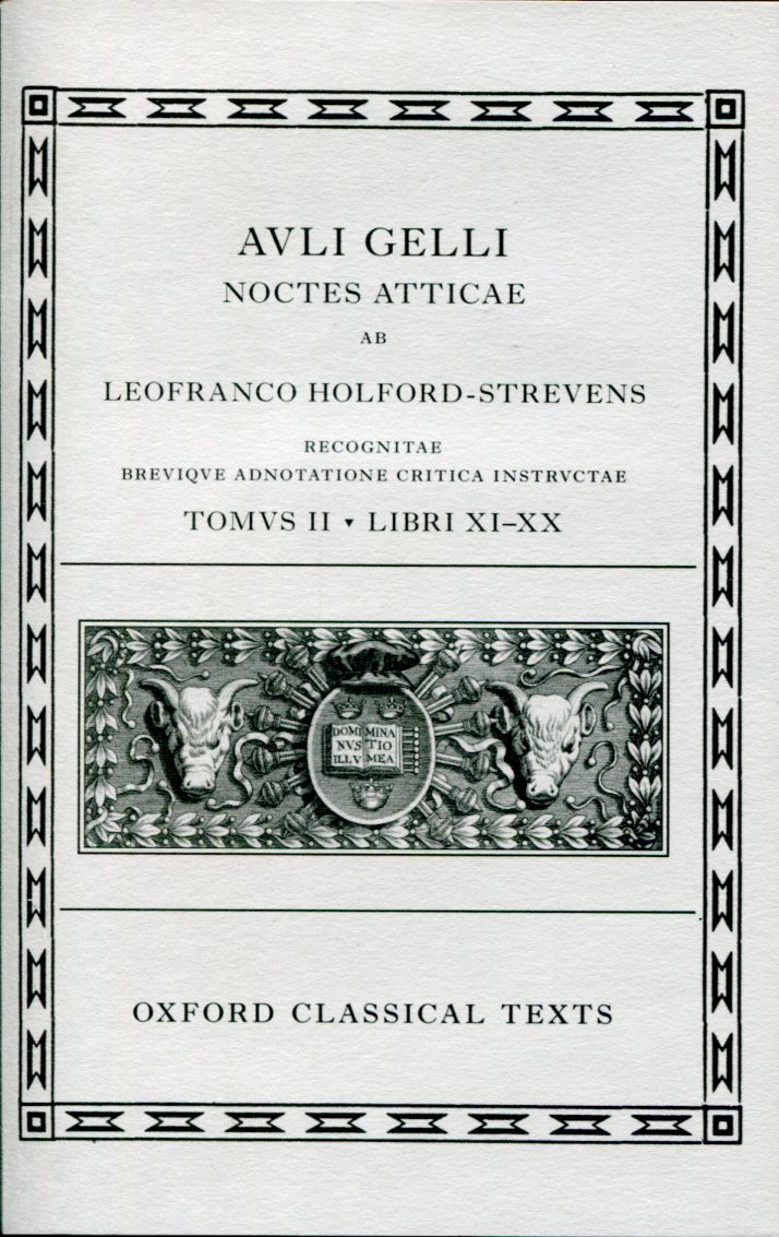 AULUS GELLIUS: ATTIC NIGHTS, BOOKS 11-20 