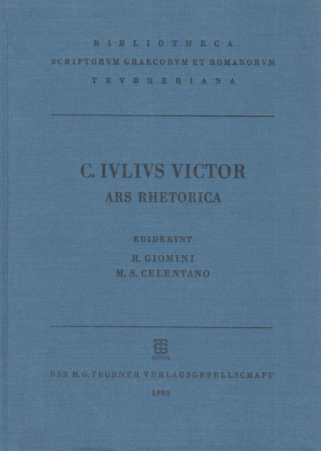 C. IULII VICTORIS ARS RHETORICA