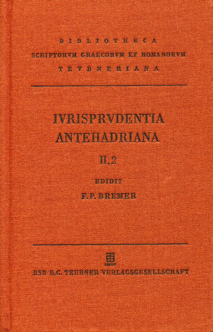 IVRISPRUDENTIA ANTEHADRIANA VOL. II, 2