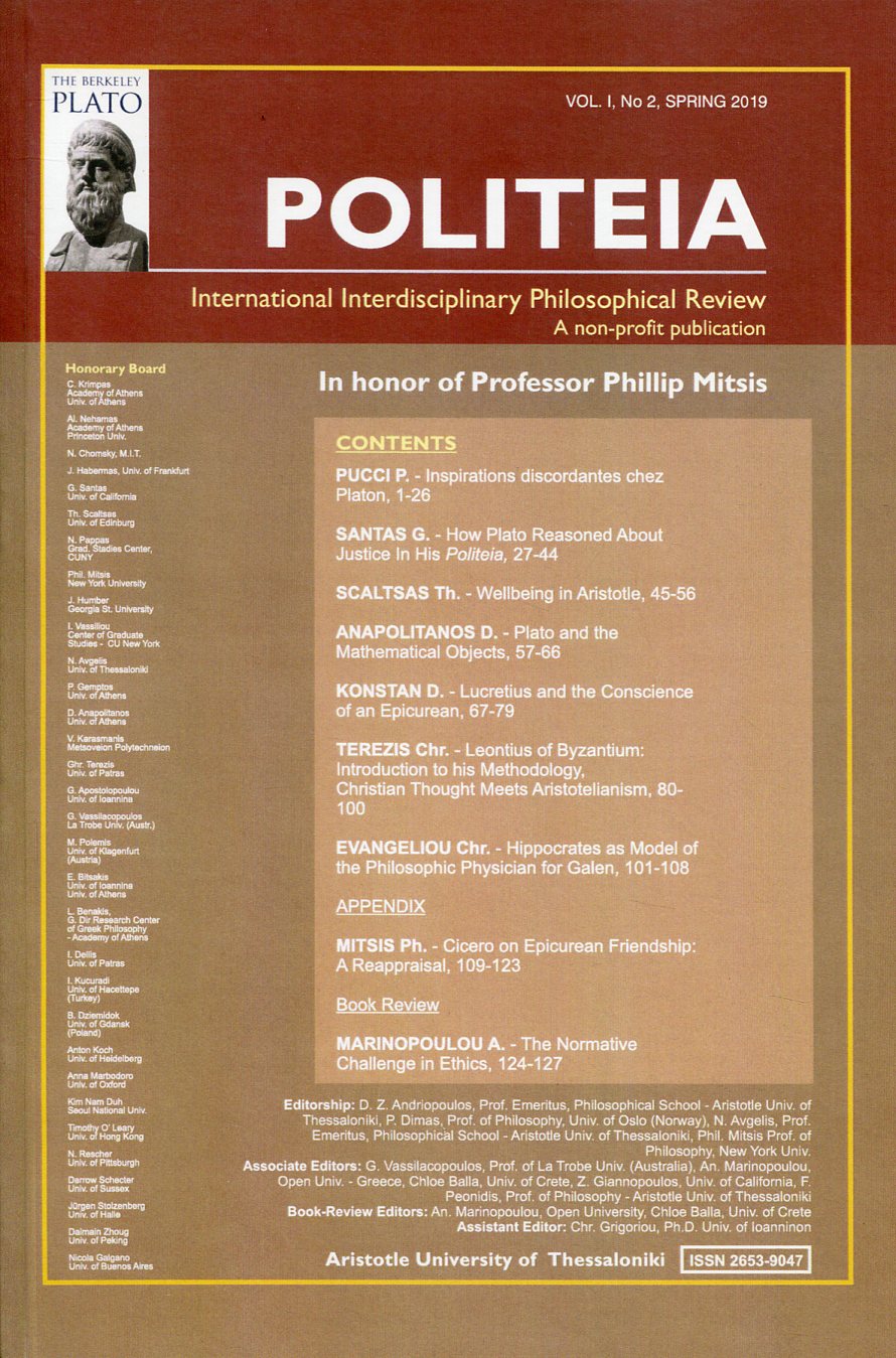 POLITEIA VOL. I, No 2, SPRING 2019