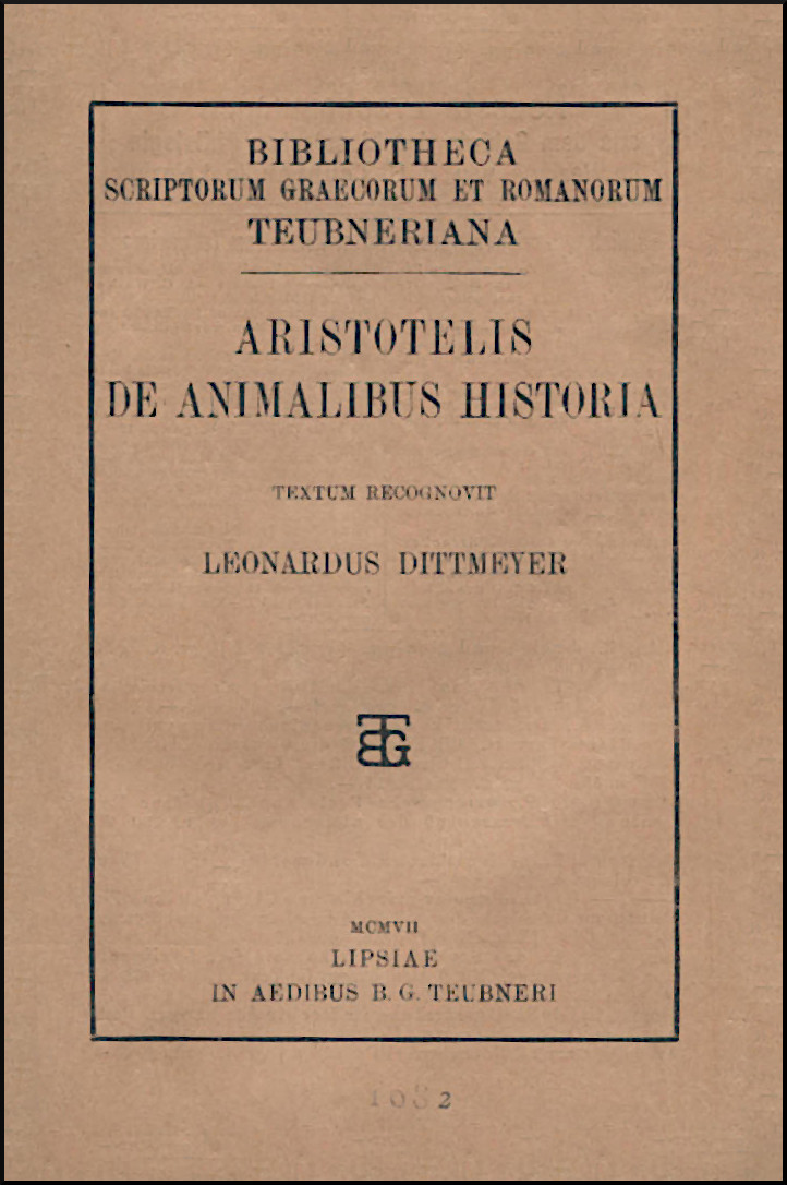 ARISTOTELIS DE ANIMALIBUS HISTORIA