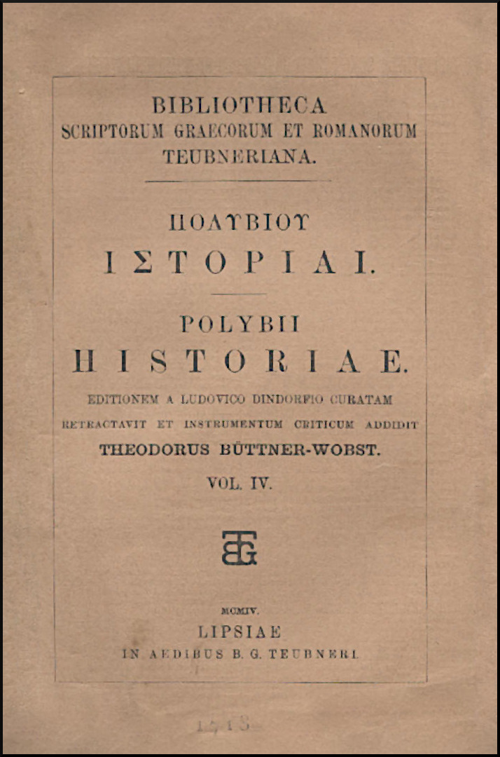 POLYBII HISTORIAE VOL. IV