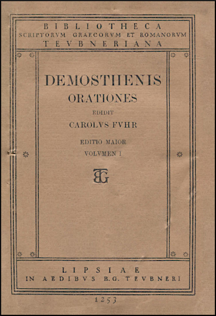 DEMOSTHENIS ORATIONES VOL. I