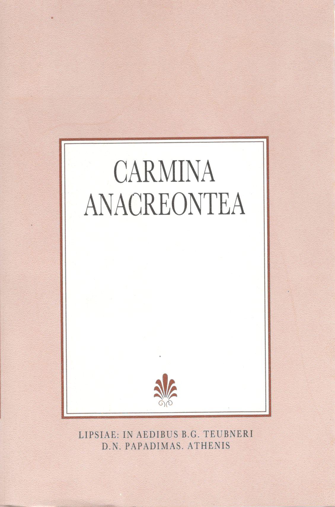 Anacreontis, Carmina [Ανακρέοντος, 'Ασματα]
