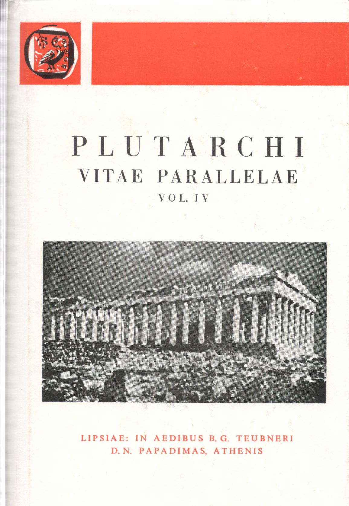 Plutarchi,Vitae Parallelae, Indices, Vol. IV, [Πλουτάρχου, Βίοι Παράλληλοι, Ευρετήριο, τ. Δ']]